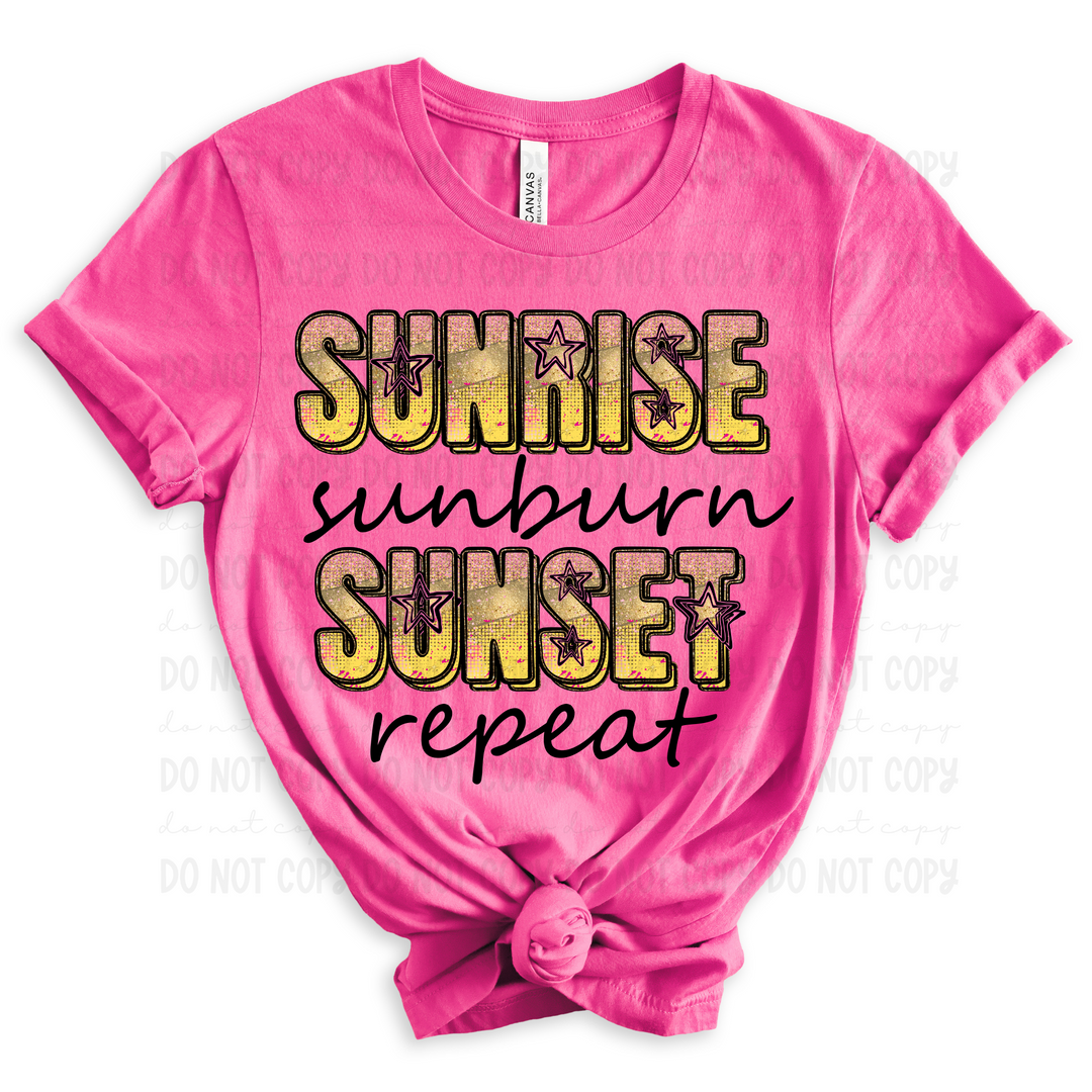 Sunrise Sunburn Sunset DTF Print