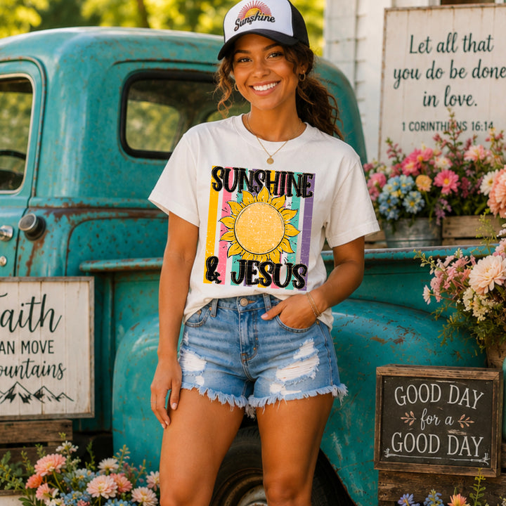 Sunshine And Jesus DTF Print