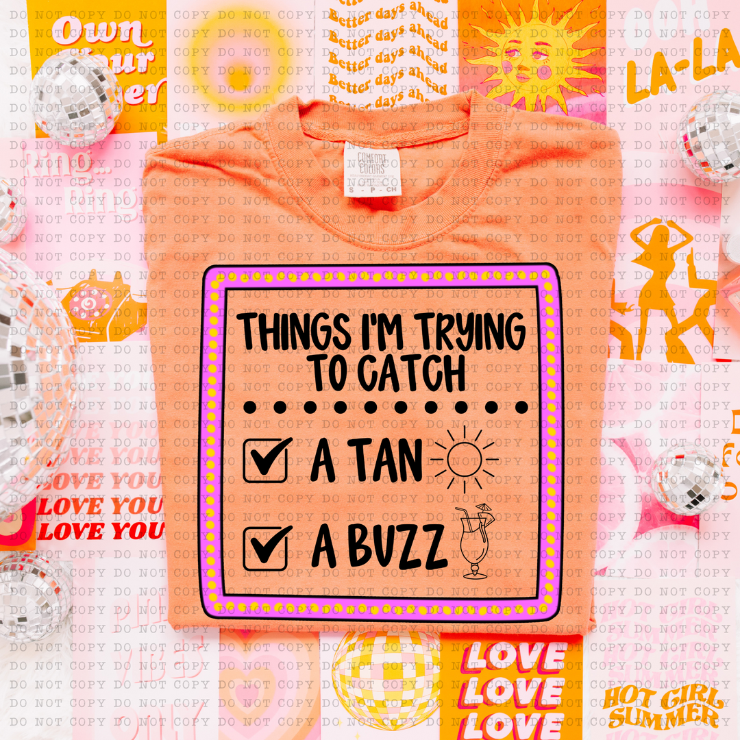Tan Buzz DTF Print