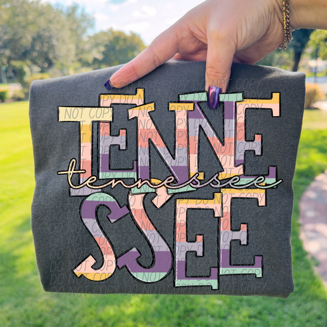 Pastel States DTF Print