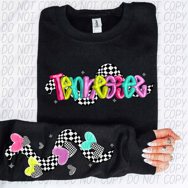 Bright Checkered States FRONT DTF Print