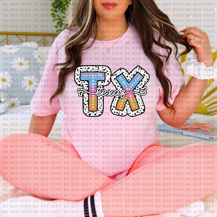 Tie Dye Dottie States DTF Print