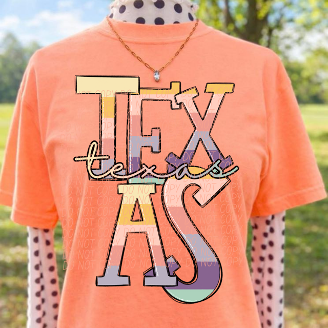 Pastel States DTF Print