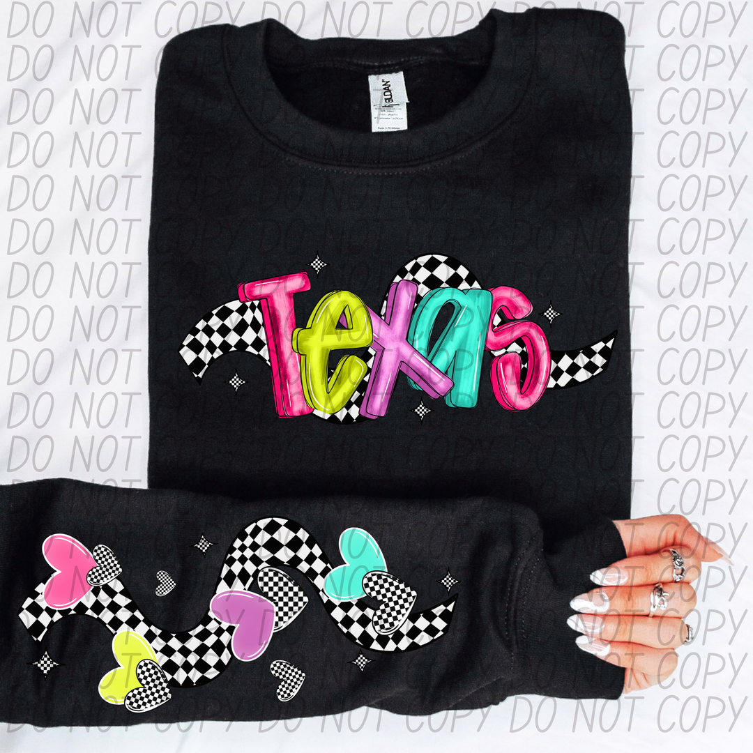 Bright Checkered States FRONT DTF Print