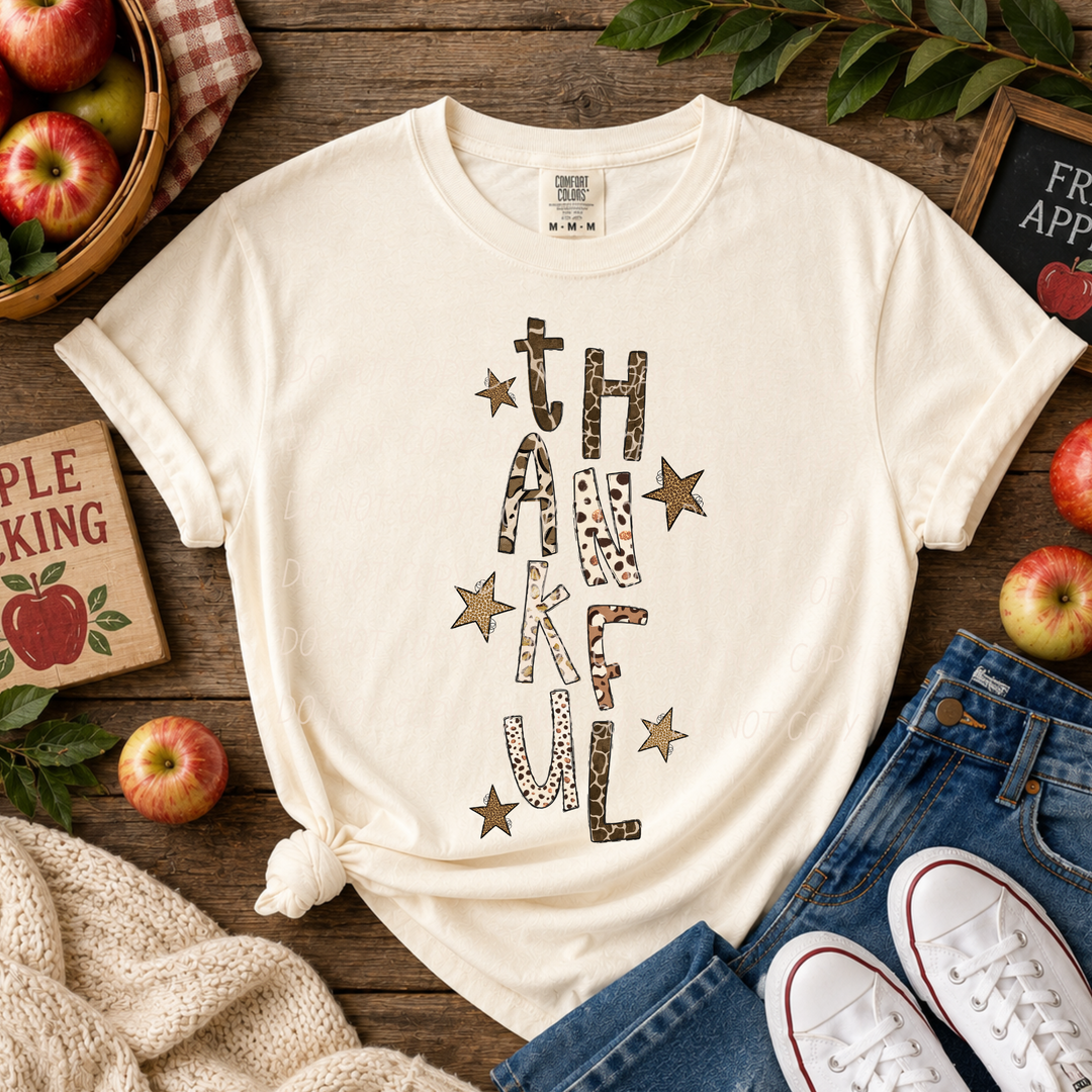 Thankful Animal Print DTF Print