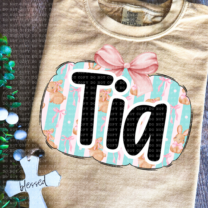 Coquette Bunny Names DTF Print