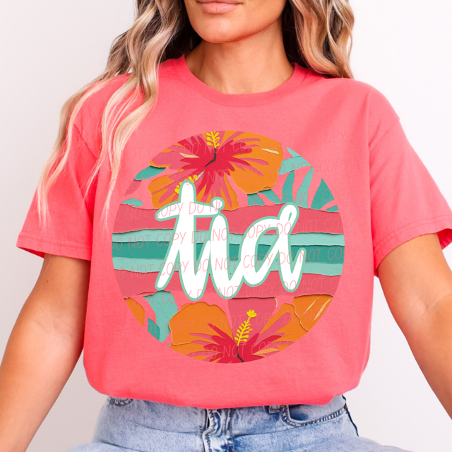 Tropical Mother's Day Titles DTF Print
