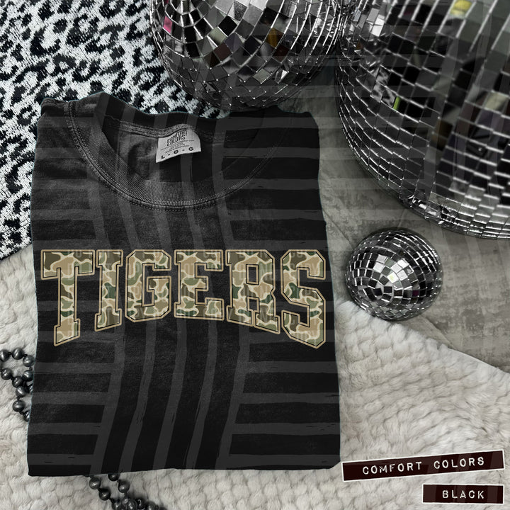 Simple Camo Arched Glitter Mascots DTF Print