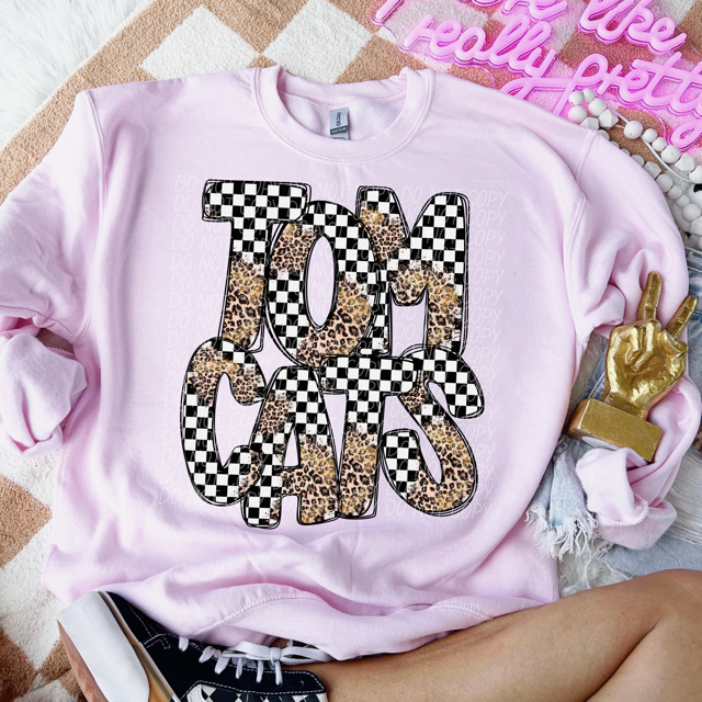 Leopard Checker School Spirit R-Z DTF Print