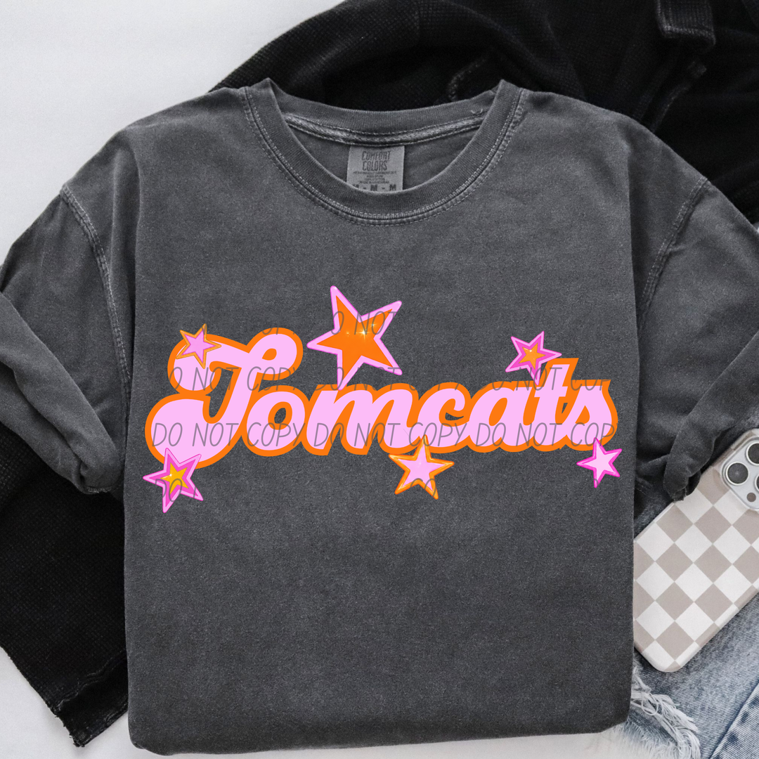 Pink and Orange Mascots DTF Print