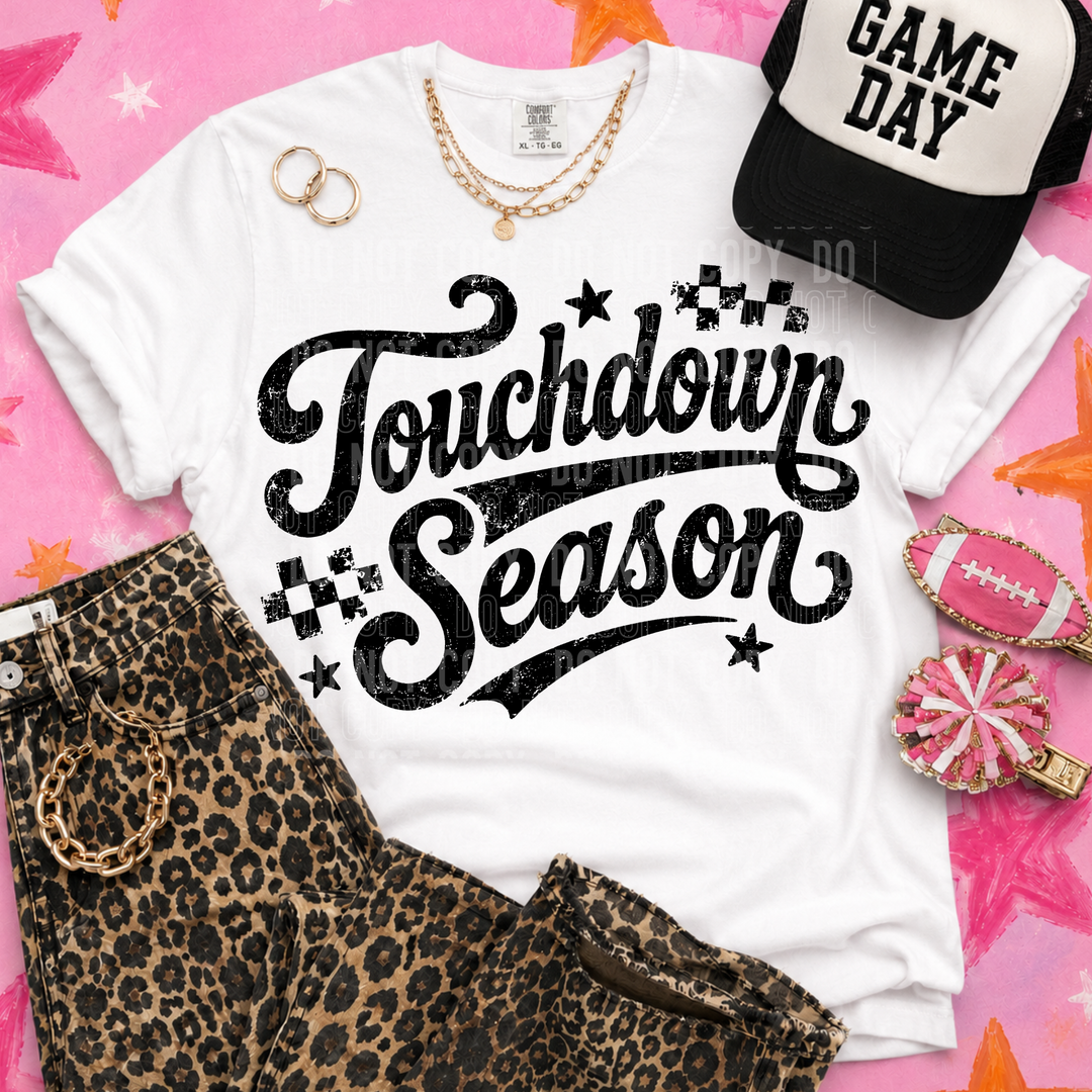 Touchdown Season Distressed DTF Print