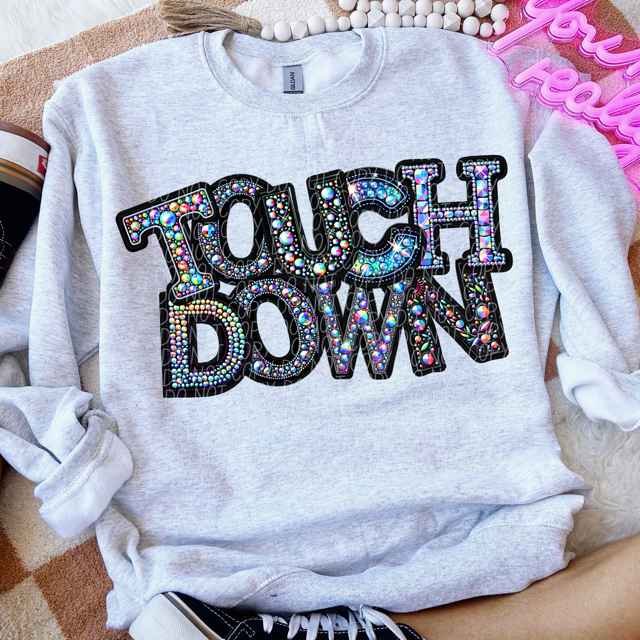 Faux Bling Touchdown DTF Print