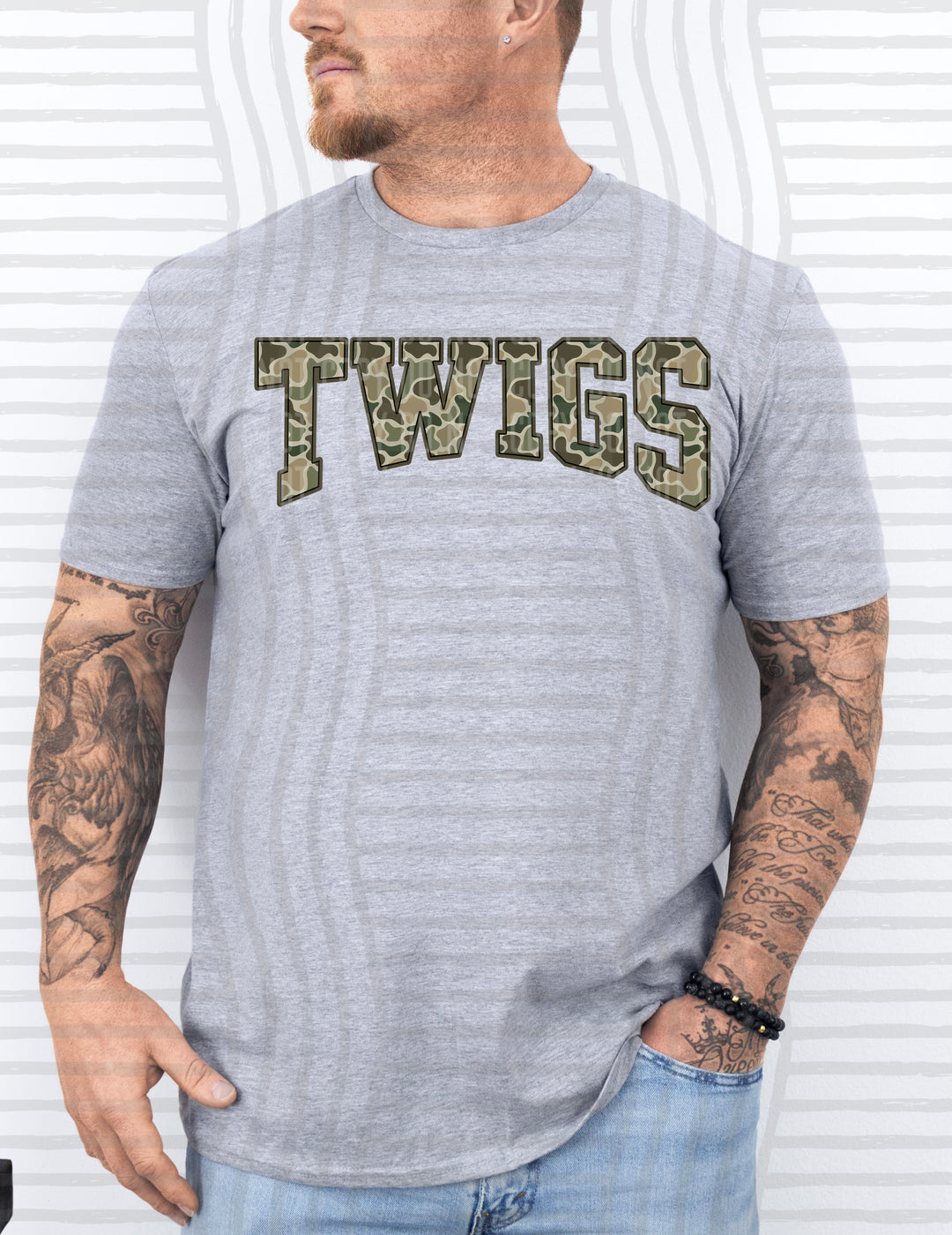 Simple Camo Arched Mascots DTF Print