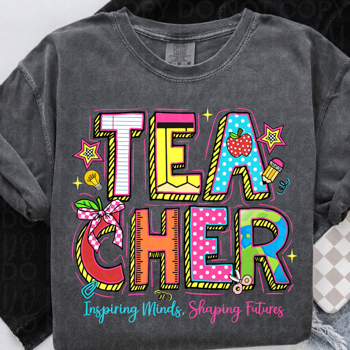 Teacher Inspiring Vibes DTF Print