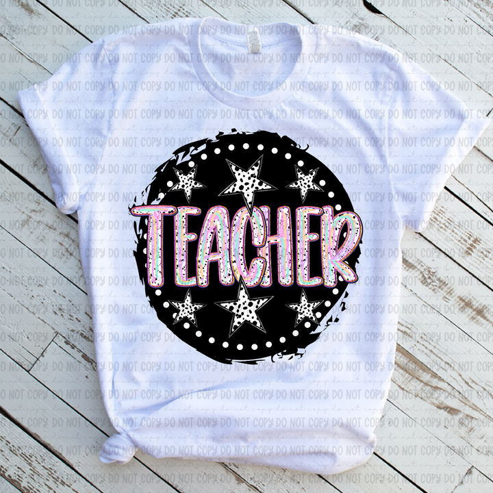 Color Dotted School Occupations DTF Print