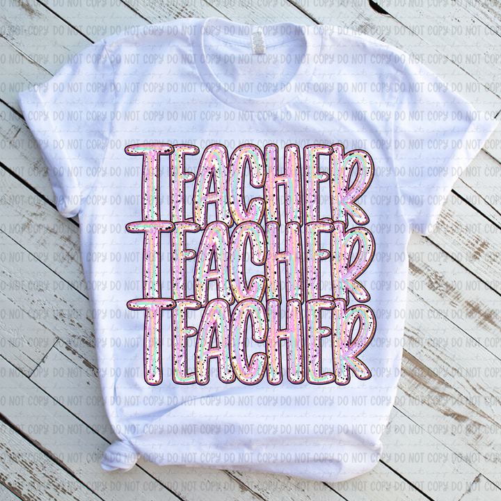 Color Dotted Grade Levels DTF Print