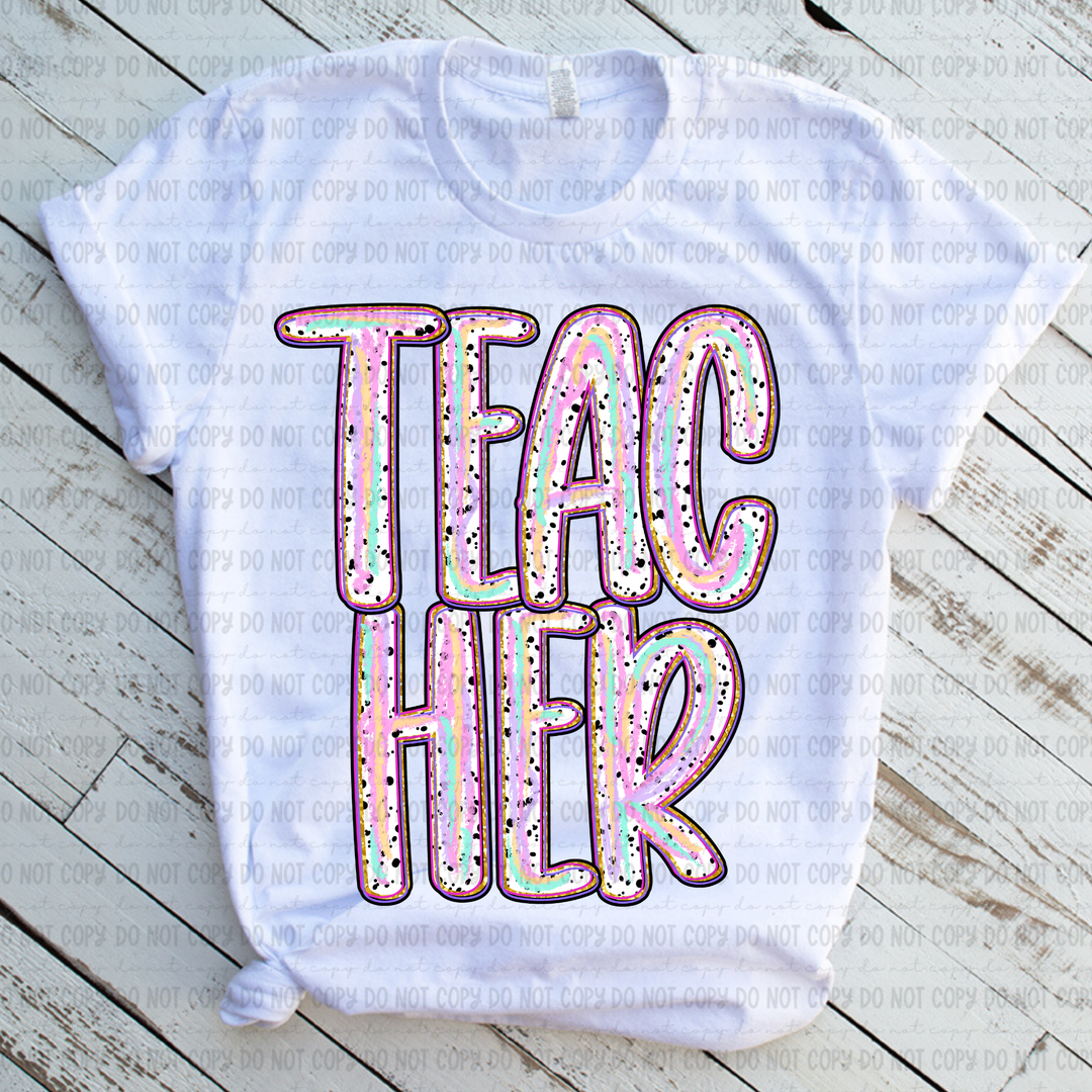 Color Dotted Grade Levels DTF Print