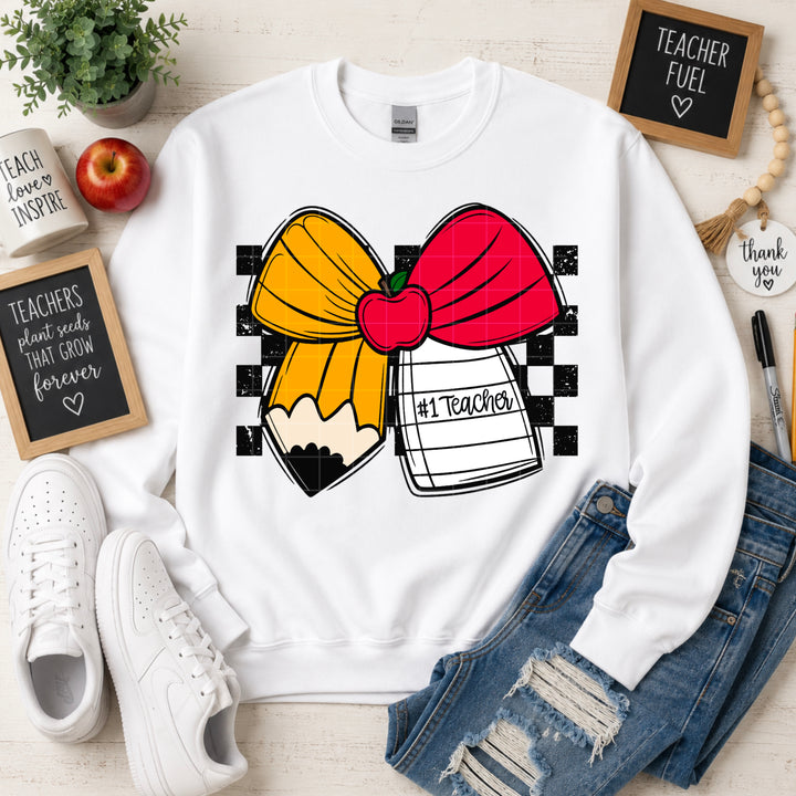 Teacher Bow DTF Print