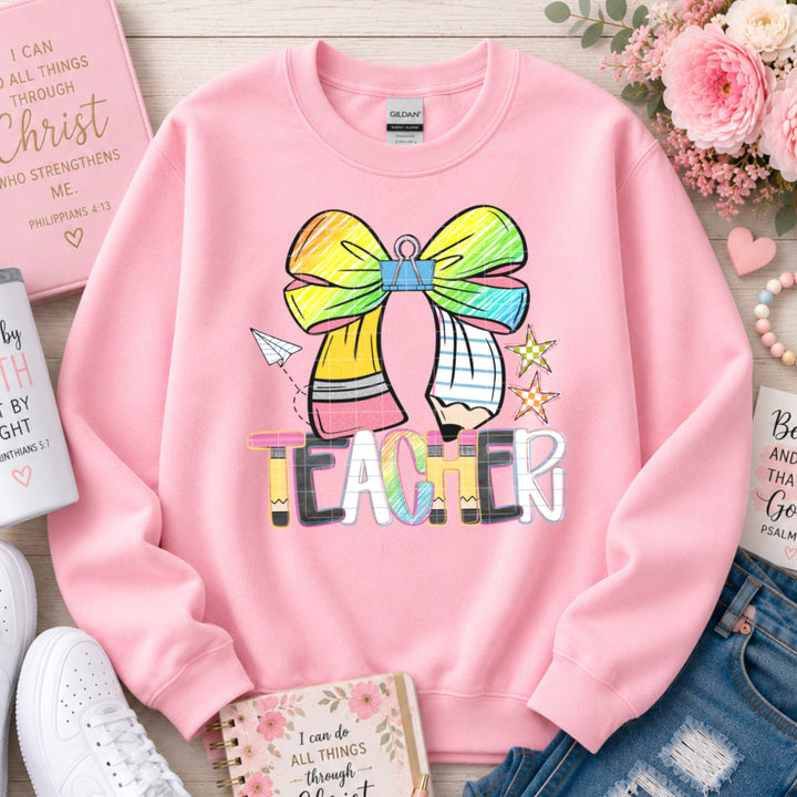 Teacher Bow DTF Print