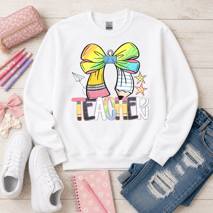Teacher Bow DTF Print