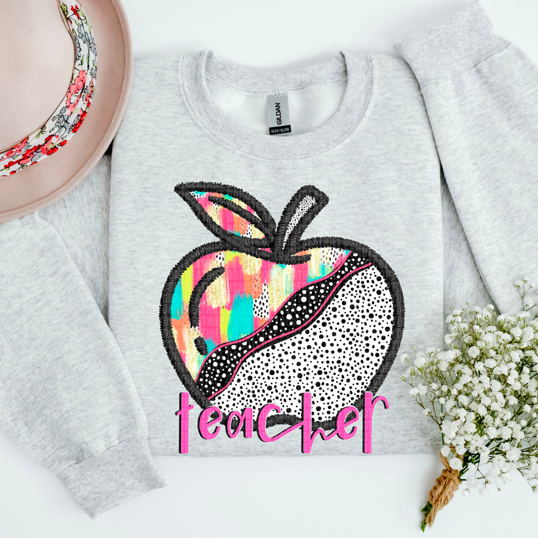 Teach Love Inspire Pink DTF Print