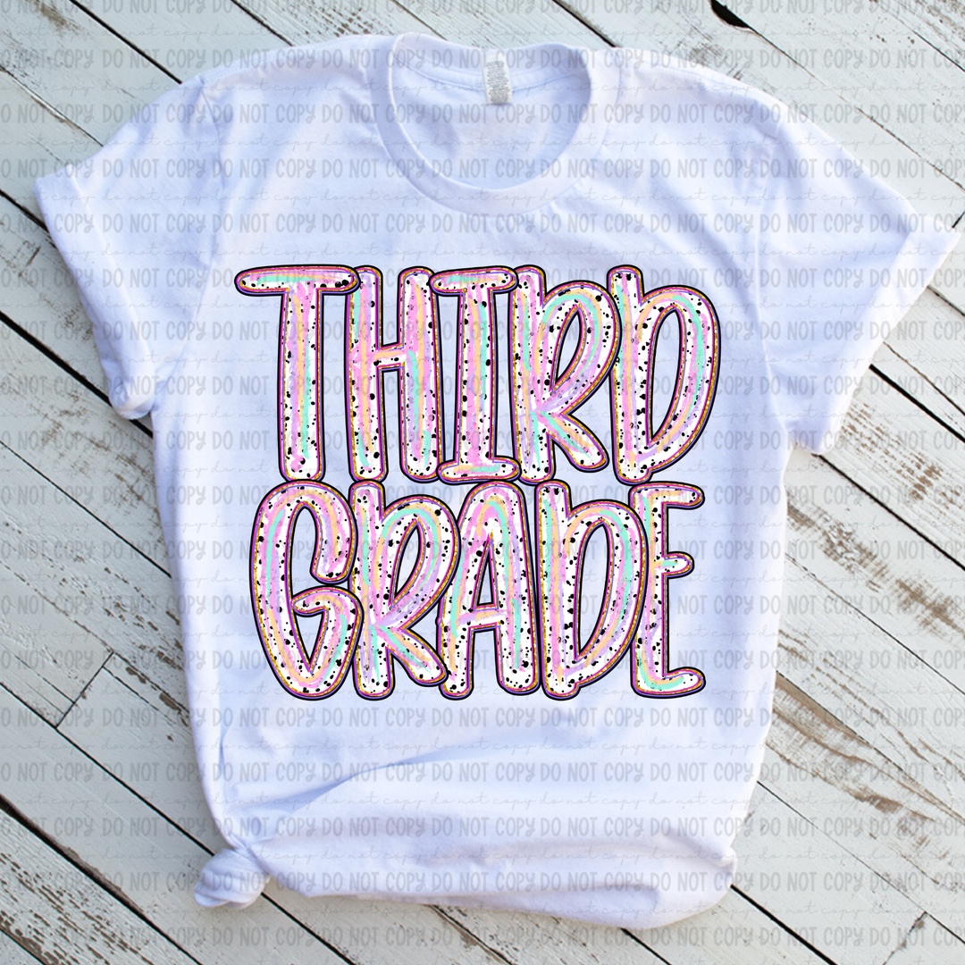 Color Dotted Grade Levels DTF Print