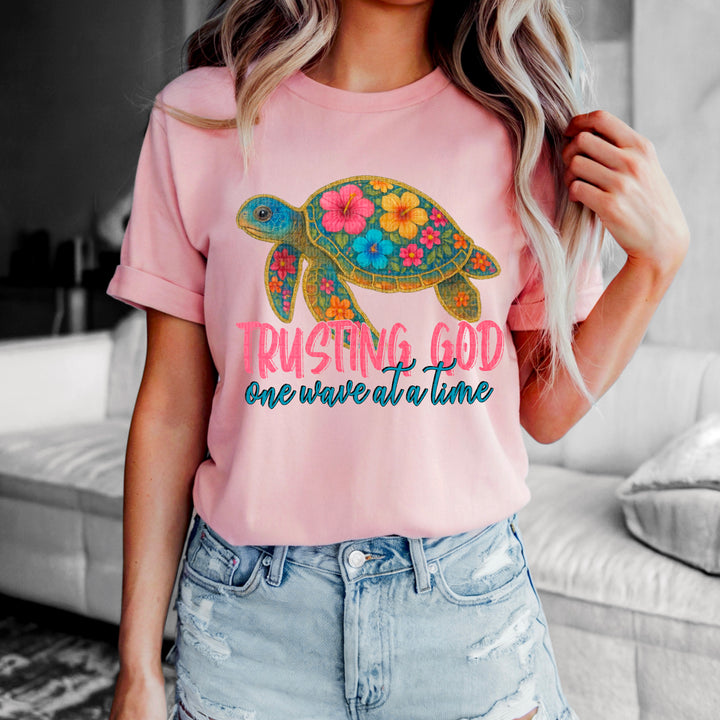 Trusting God Turtle DTF Print