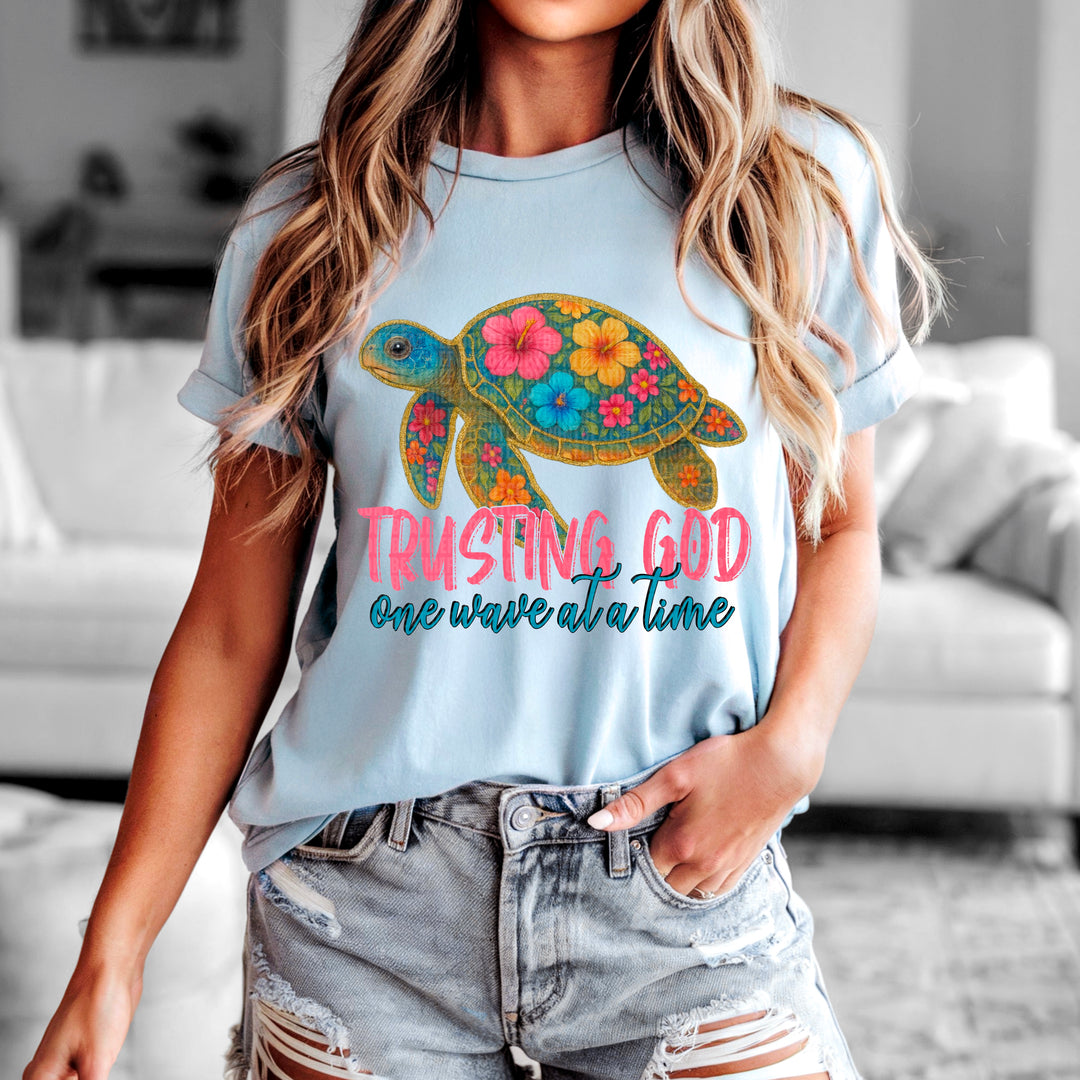 Trusting God Turtle DTF Print