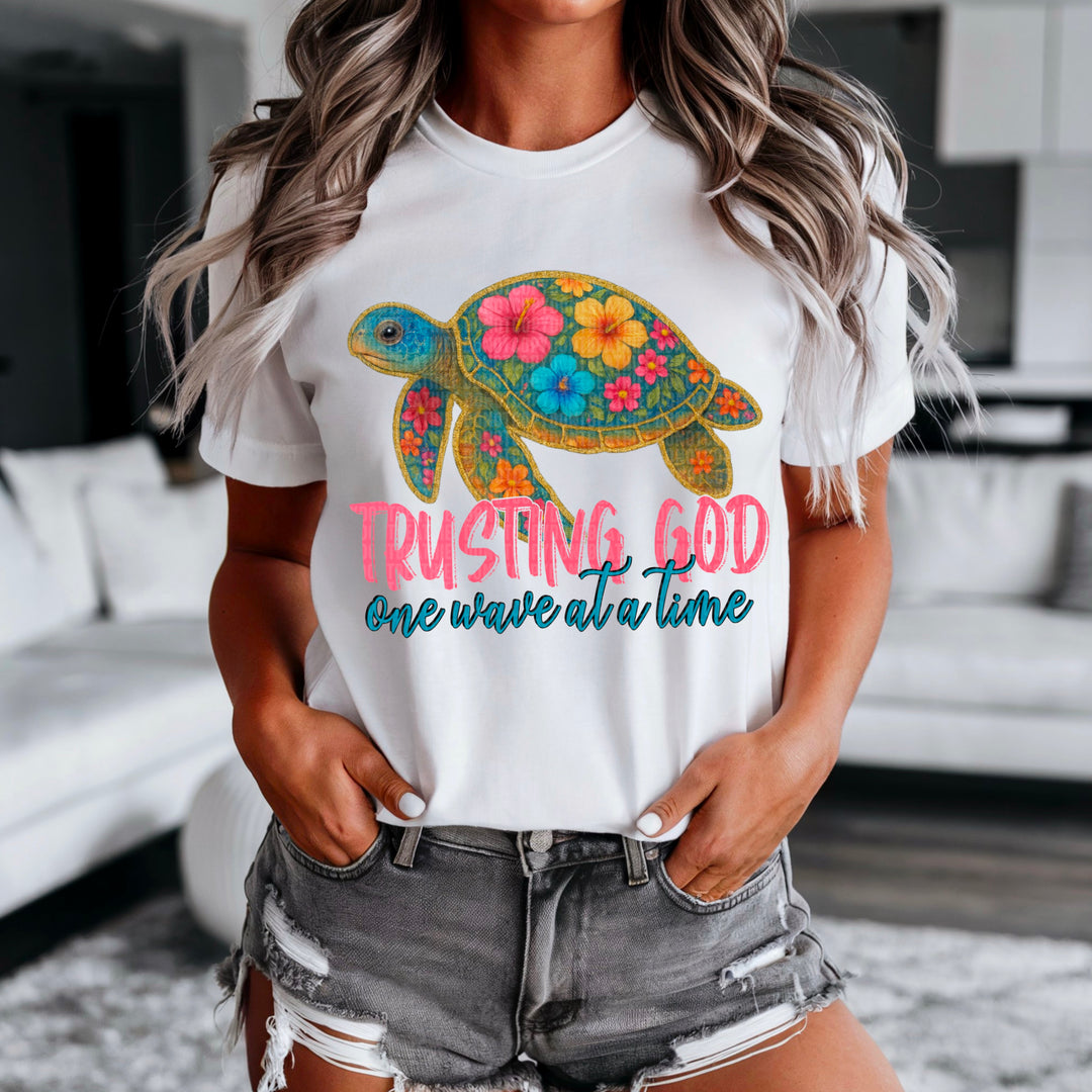 Trusting God Turtle DTF Print