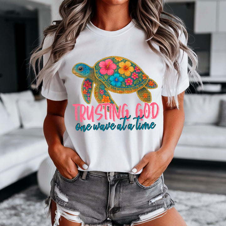 Trusting God Turtle DTF Print