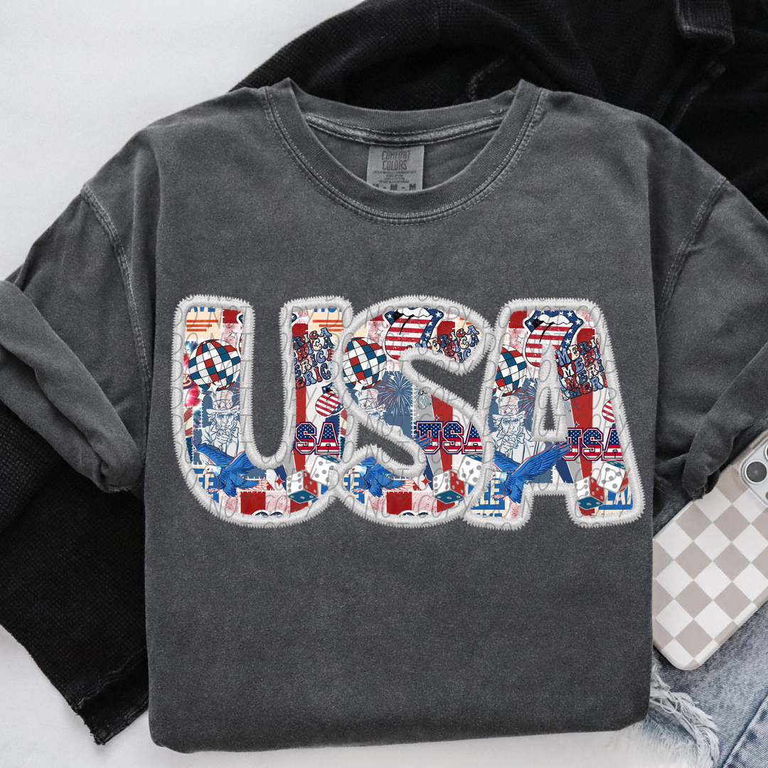 USA Collage DTF Print