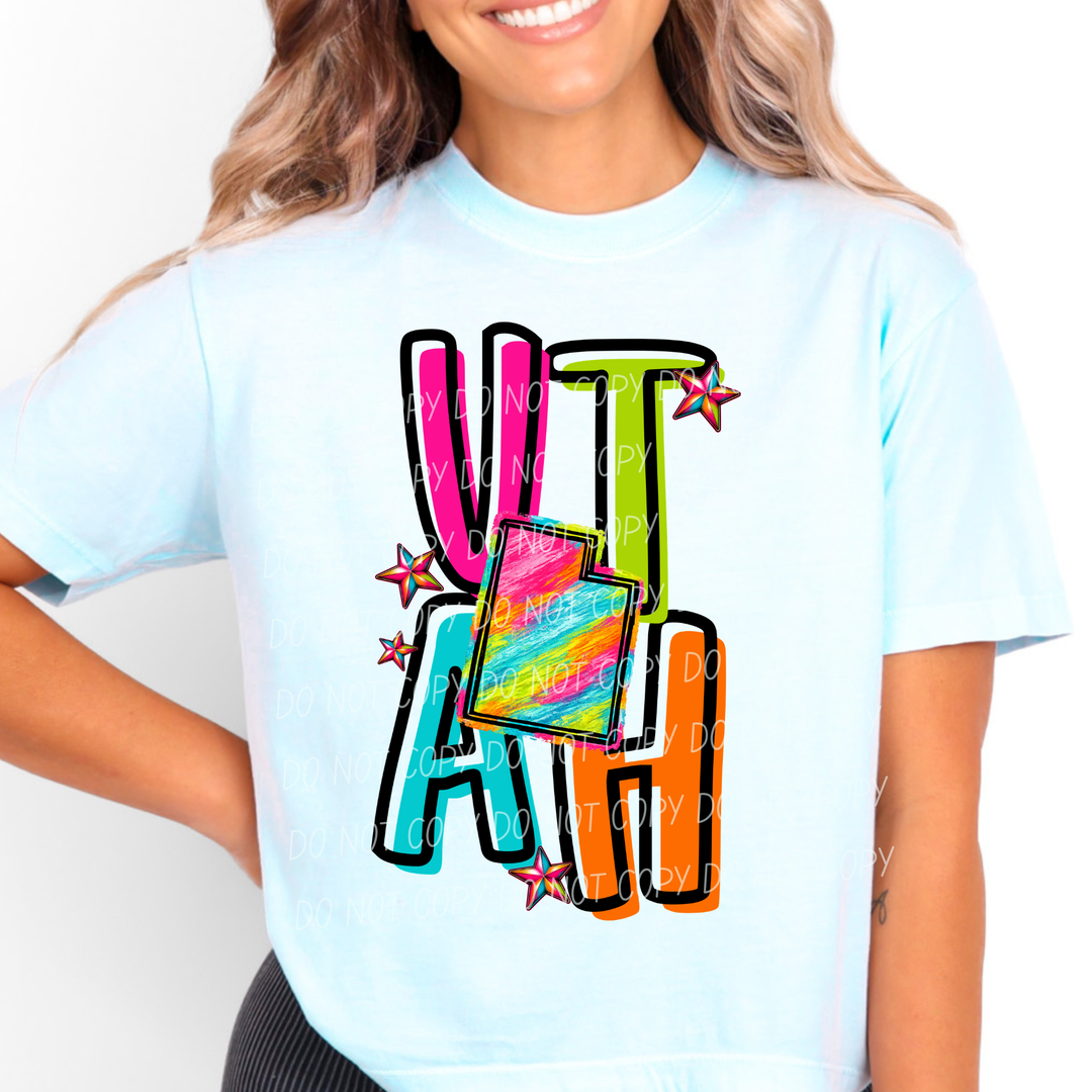 Neon States DTF Print