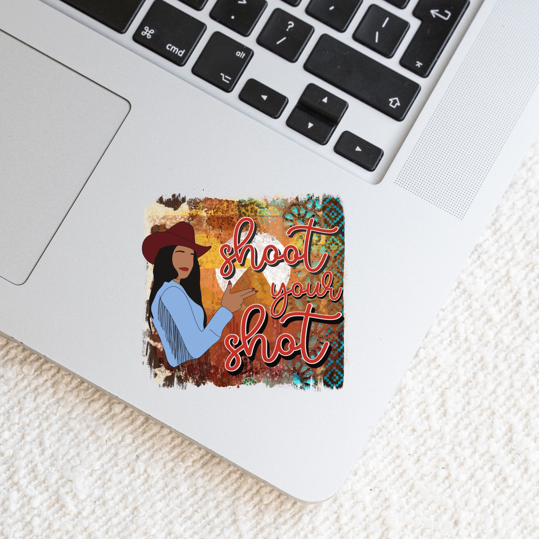Shoot That Shot Die Cut Stickers