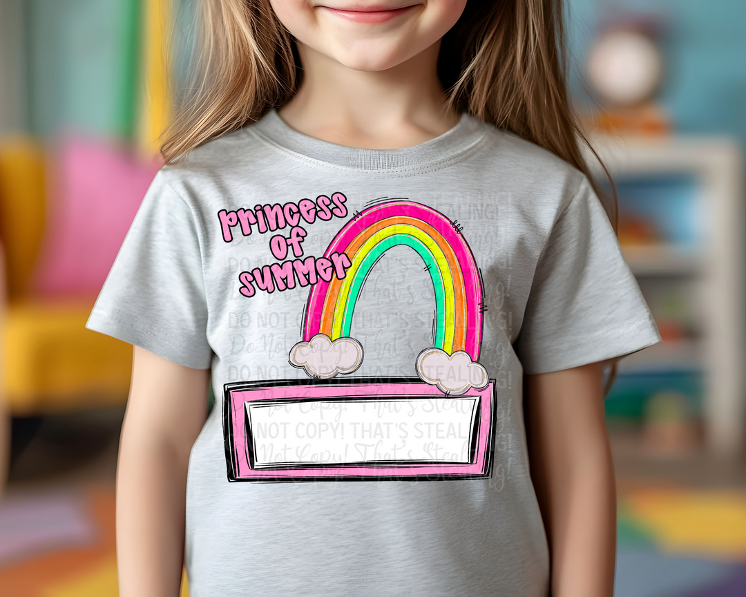 Princess Of Summer Rainbow DTF Print