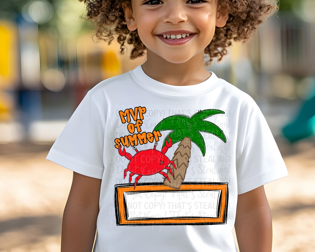 MVP Of Summer Crab Palm DTF Print
