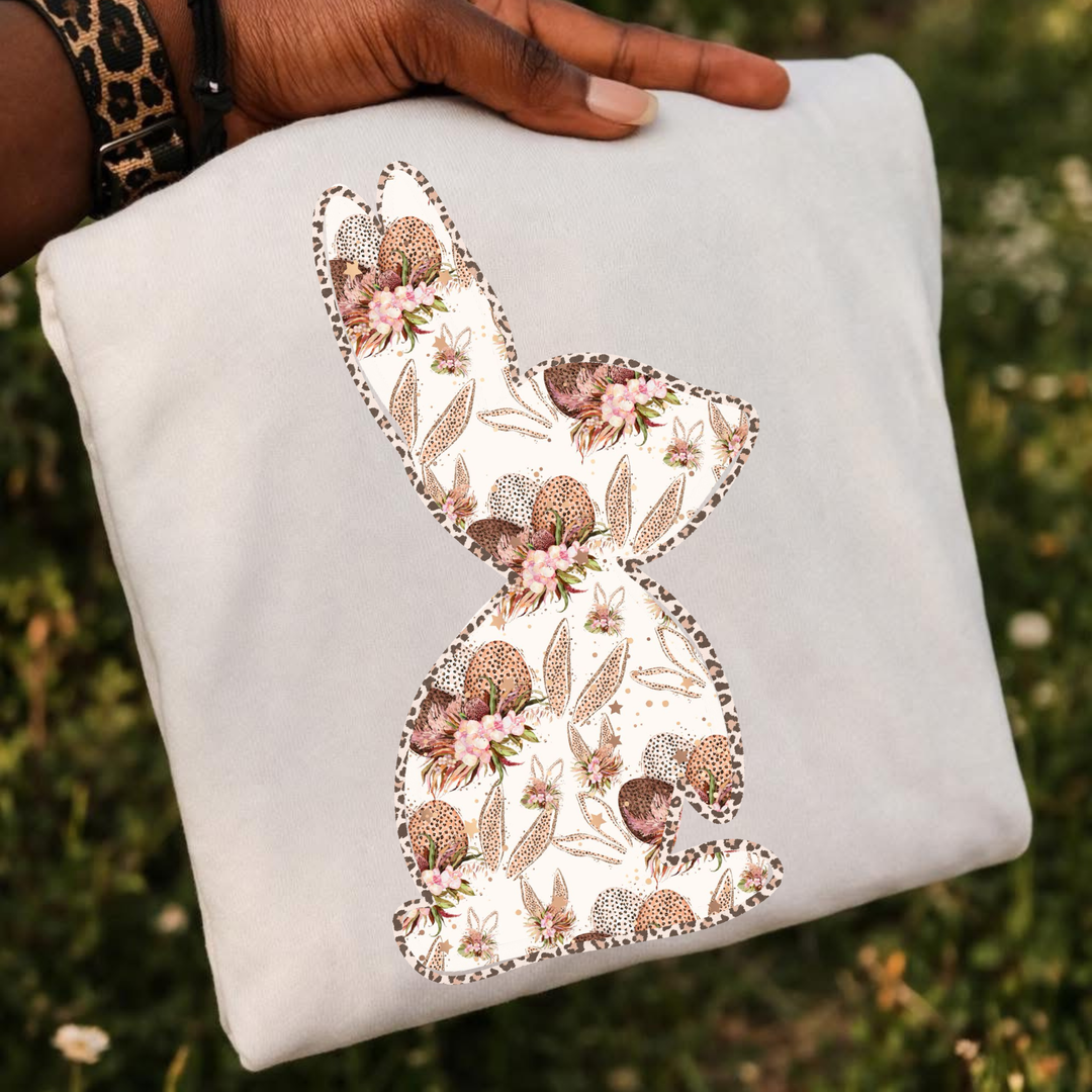 Leopard Lined Bunny DTF Print