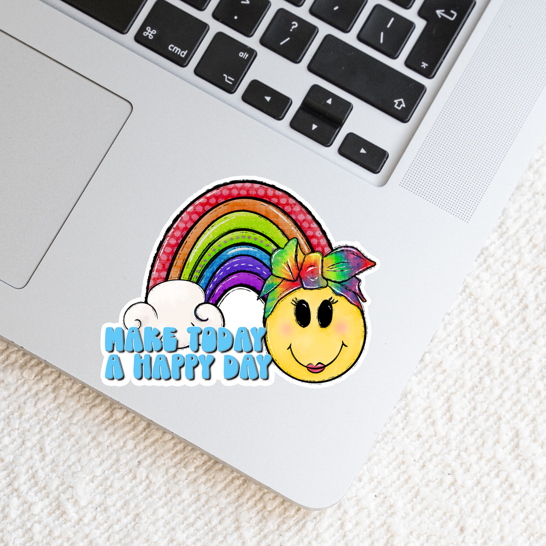 Make Today A Happy Day Die Cut Stickers