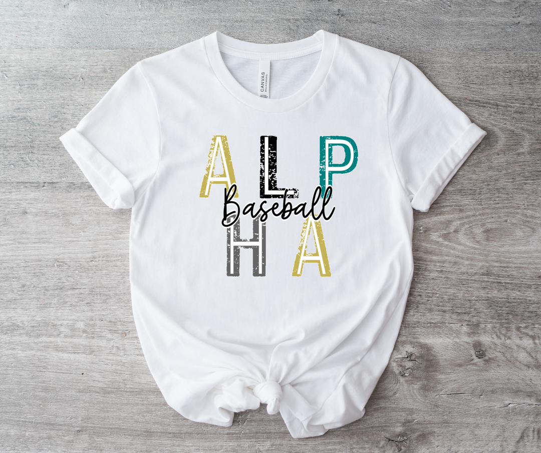 Alpha Baseball DTF Print