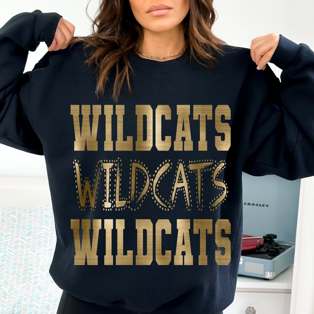 Faux Foil Wildcats DTF Print