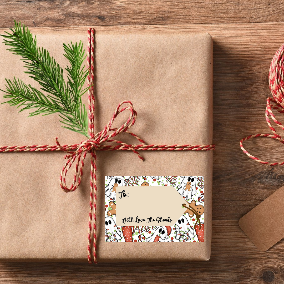 CUSTOM Christmas Gift Tag Sticker Sheet