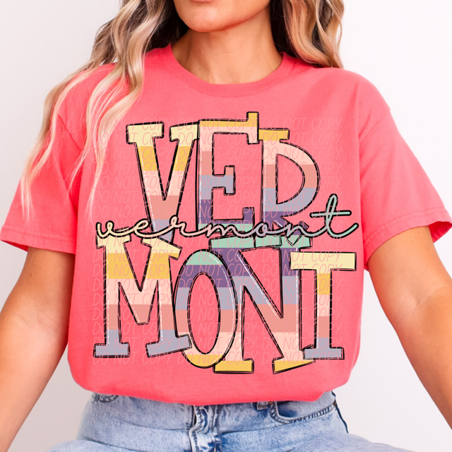 Pastel States DTF Print