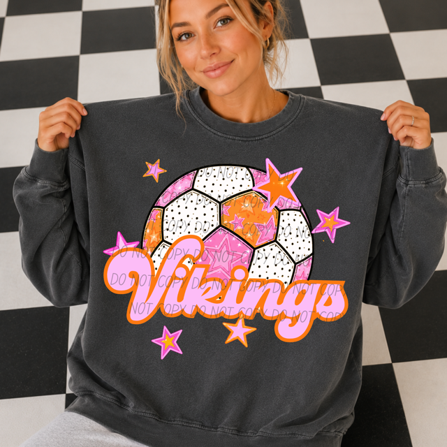 Pink Soccer DTF Print
