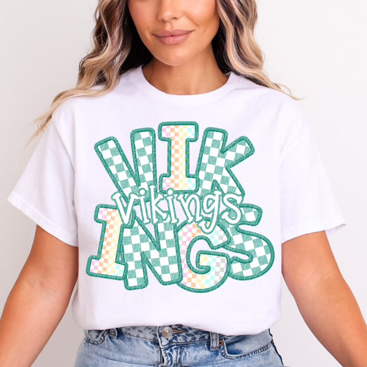 Spring Checker Mascots Youth DTF Print
