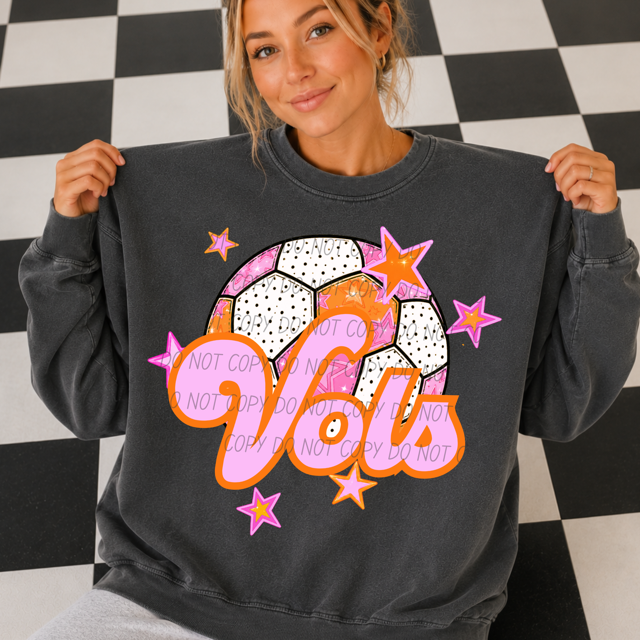 Pink Soccer DTF Print
