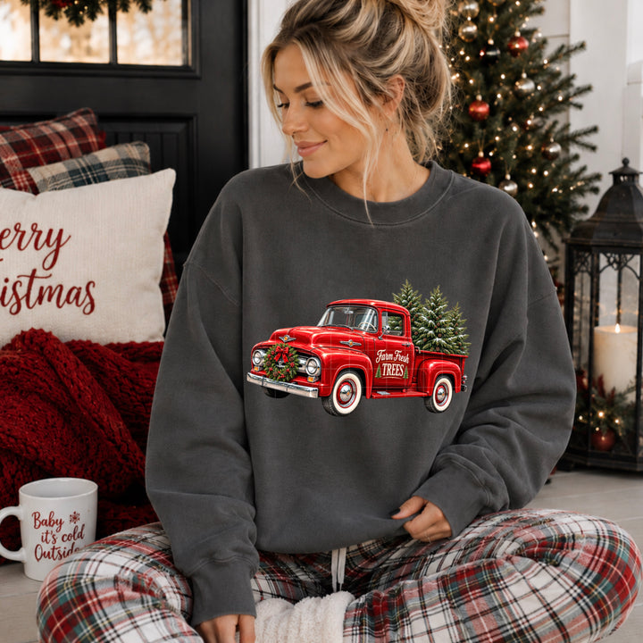 Vintage Christmas Truck DTF Print