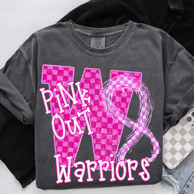 Pink Out Varsity DTF Print