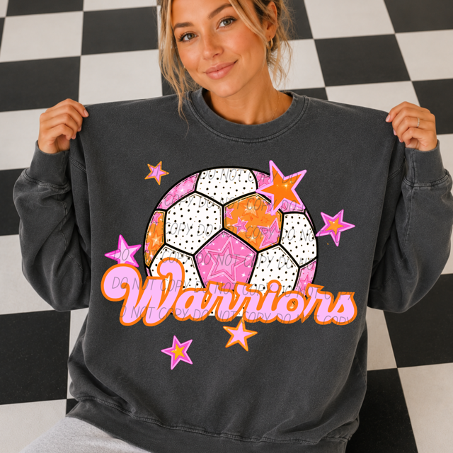 Pink Soccer DTF Print