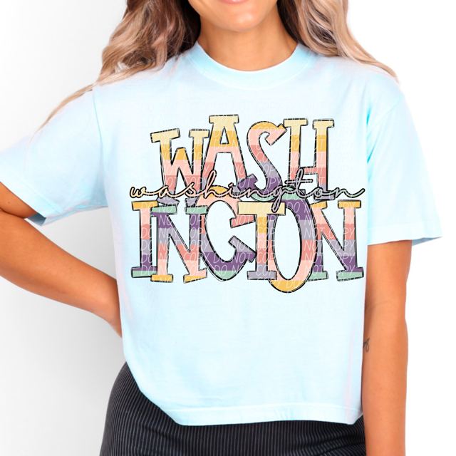 Pastel States DTF Print