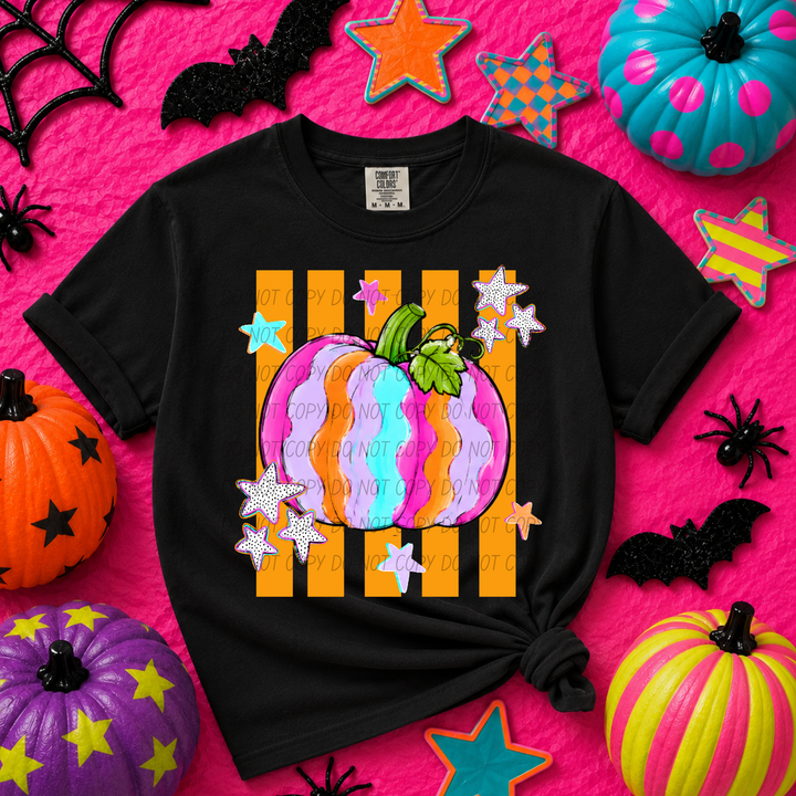 Wavy Pumpkin DTF Print