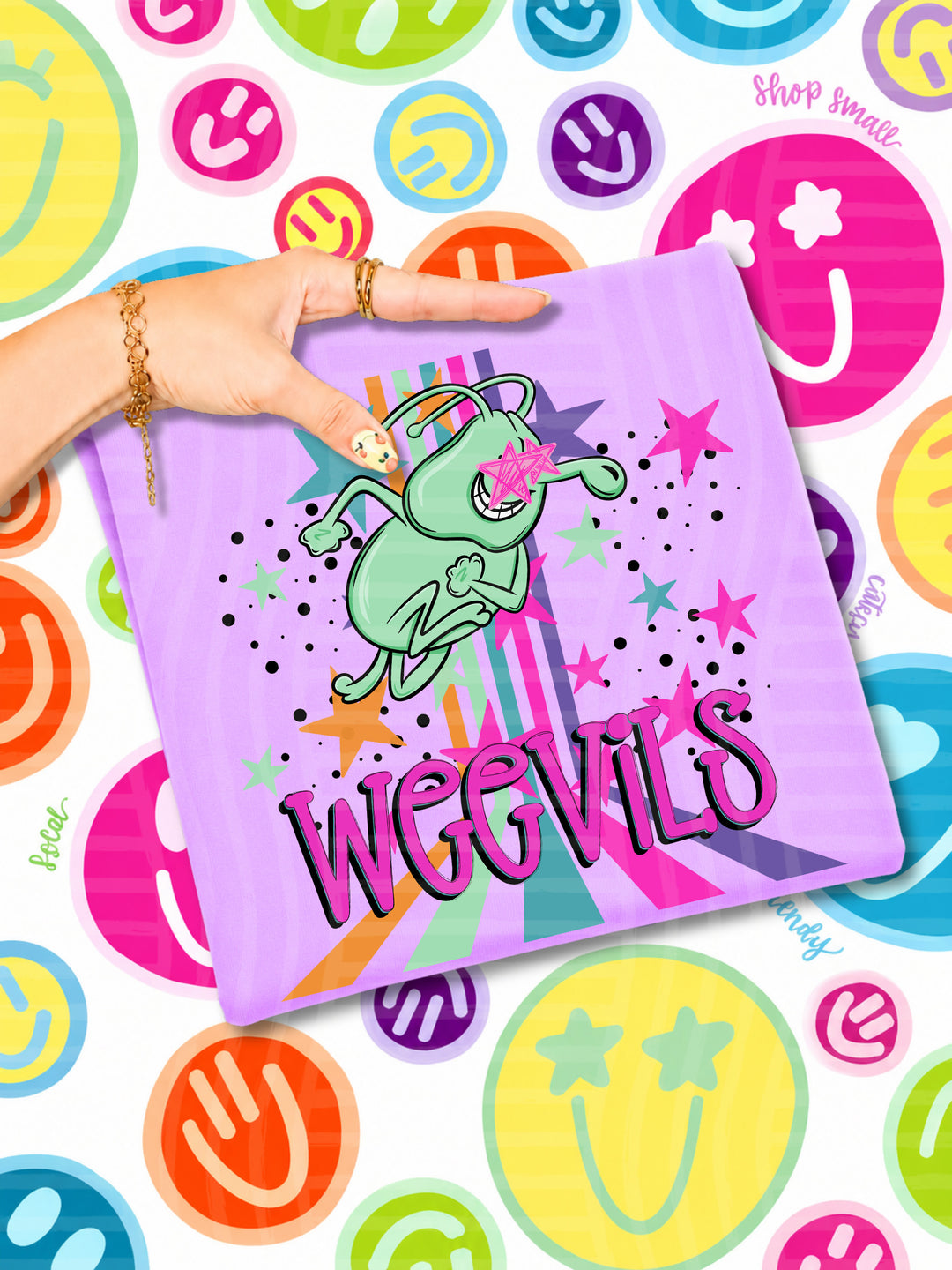 Starry Eyes Rainbow Mascots DTF Print